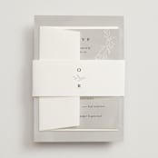 "Abundant Wreath" - Wedding Invitations in Fog by Pixel and Hank - Assembled