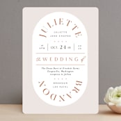 "Center Crest" - Wedding Invitations in Sweet Potato by Alethea and Ruth - Front