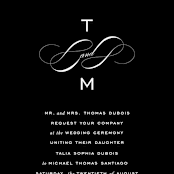 "Enamored" - Wedding Invitations in Obsidian by Kimberly FitzSimons - Close-Up