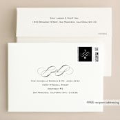 "Enamored" - Wedding Invitations in Obsidian by Kimberly FitzSimons - FREE Recipient Addressing