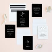 "Enamored" - Wedding Invitations in Obsidian by Kimberly FitzSimons - Invitation Suite