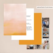 "Ombre" - Wedding Invitations in Mandarin by Dean Street - Back of Card