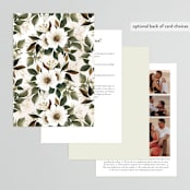 "A Garden Wedding" - Wedding Invitations in Magnolia by Chris Griffith - Back of Card