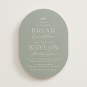 "Soft Arch" - Wedding Invitations in Sage by Erica Krystek - Front