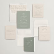 "Soft Arch" - Wedding Invitations in Sage by Erica Krystek - Invitation Suite
