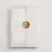 "Soft Arch" - Wedding Invitations in Sage by Erica Krystek - Assembled with Vellum Wrap and Wax Seal