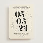 "Big Date" - Wedding Invitations in Ivory by Anastasia Makarova - Front