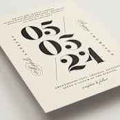 "Big Date" - Wedding Invitations in Ivory by Anastasia Makarova - Close-Up