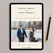 "Big Date" - Wedding Invitations in Ivory by Anastasia Makarova - FREE Wedding Website
