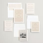 "Modern Ticket" - Wedding Invitations in Rust by Alethea and Ruth - Invitation Suite