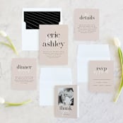 "Loved" - Wedding Invitations in Champagne by Angela Garrick - Invitation Suite