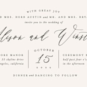 "Timeless" - Wedding Invitations in Taupe by Leah Bisch - Close-Up
