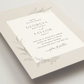 "Etched Frame" - Wedding Invitations in Eggshell by Robert and Stella - Detail