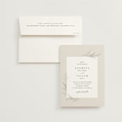 "Etched Frame" - Wedding Invitations in Eggshell by Robert and Stella - Invitation with Envelope