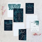 "Moonlit Garden" - Wedding Invitations in Twilight by GeekInk Design - Invitation Suite