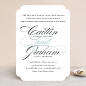 "Cordial Flourish" - Wedding Invitations in Arctic by Olivia Raufman - Front