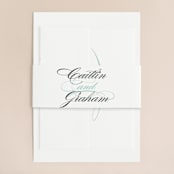 "Cordial Flourish" - Wedding Invitations in Arctic by Olivia Raufman - Assembled