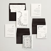 "Floral Cascade" - Wedding Invitations in Alpine by Pixel and Hank - Invitation Suite