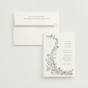 "Floral Cascade" - Wedding Invitations in Alpine by Pixel and Hank - Invitation with Envelope