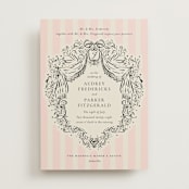 "Hand Illustrated Crest" - Wedding Invitations in Peony by Jackie Crawford - Front