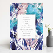 "Blissful Blooms" - Wedding Invitations in Celestial by Grace Kreinbrink - Front