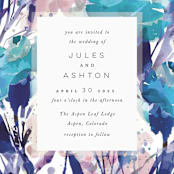 "Blissful Blooms" - Wedding Invitations in Celestial by Grace Kreinbrink - Close-Up