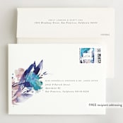 "Blissful Blooms" - Wedding Invitations in Celestial by Grace Kreinbrink - FREE Recipient Addressing