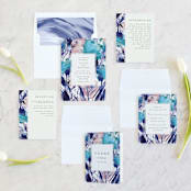 "Blissful Blooms" - Wedding Invitations in Celestial by Grace Kreinbrink - Invitation Suite