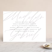 "Cummings" - Wedding Invitations in Cotton by Amy Kross - Front