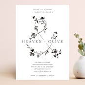 "Floral Union" - Wedding Invitations in Black Sugar by Pati Cascino - Front