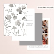 "Floral Union" - Wedding Invitations in Black Sugar by Pati Cascino - Back of Card