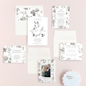 "Floral Union" - Wedding Invitations in Black Sugar by Pati Cascino - Invitation Suite