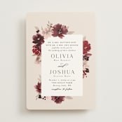 "Emyn" - Wedding Invitations in Burgundy by Itsy Belle Studio - Front