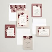 "Emyn" - Wedding Invitations in Burgundy by Itsy Belle Studio - Invitation Suite