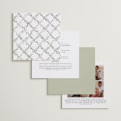 "Watercolor Wreath" - Wedding Invitations in Linen by Katrina Crouch - Back of Card