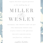 "Reverie" - Wedding Invitations in Periwinkle by Sara Hicks Malone - Close-Up