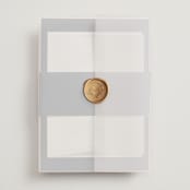 "Georgetown" - Wedding Invitations in Oxford by Stacey Meacham - Assembled with Vellum Wrap and Wax Seal