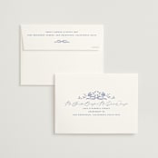 "Daisy Toile" - Wedding Invitations in Blue Willow by Susan Zinader - FREE Recipient Addressing