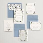 "Wildflower Trellis" - Wedding Invitations in Iris by Everett Paper Goods - Invitation Suite