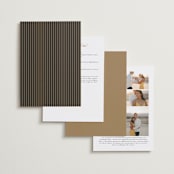 "Arabesque" - Wedding Invitations in Obsidian by Robert and Stella - Back of Card Options