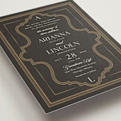 "Arabesque" - Wedding Invitations in Obsidian by Robert and Stella - Detail