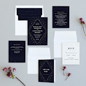 "Magical Day" - Wedding Invitations in Navy by katrina gem - Invitation Suite