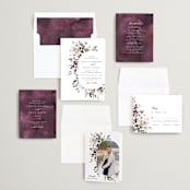 "iliya" - Wedding Invitations in Bordeaux by Itsy Belle Studio - Invitation Suite