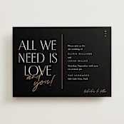 "love love love" - Wedding Invitations in Onyx by Robert and Stella - Front