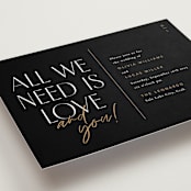 "love love love" - Wedding Invitations in Onyx by Robert and Stella - Detail