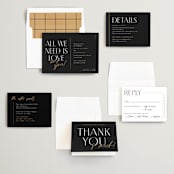 "love love love" - Wedding Invitations in Onyx by Robert and Stella - Invitation Suite