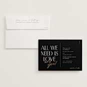 "love love love" - Wedding Invitations in Onyx by Robert and Stella - Invitation with Envelope