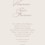 "Delicate Names" - Wedding Invitations in Buttercream by Jessica Williams - Close-Up