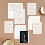 "Delicate Names" - Wedding Invitations in Buttercream by Jessica Williams - Invitation Suite