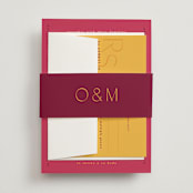 "Amor" - Wedding Invitations in Caliente by Owl and Toad - Assembled with Belly Band